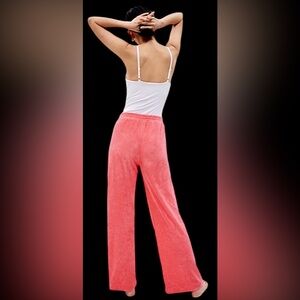 Terry Wide Leg Pants | Gap Size XL color Flamingo Pink‎ NWOT